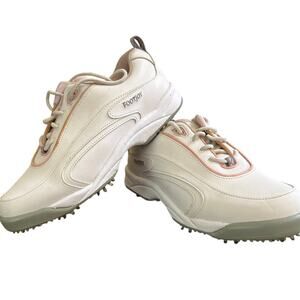 Footjoy Women's Golf Shoes White Leather with Pink Trim Size 8
